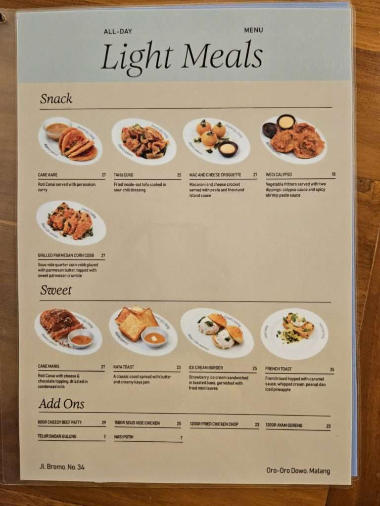 Menu Snack SSSpoon Well